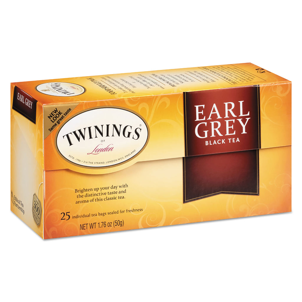 Tea Bags, Earl Grey, 1.76 oz, 25/Box