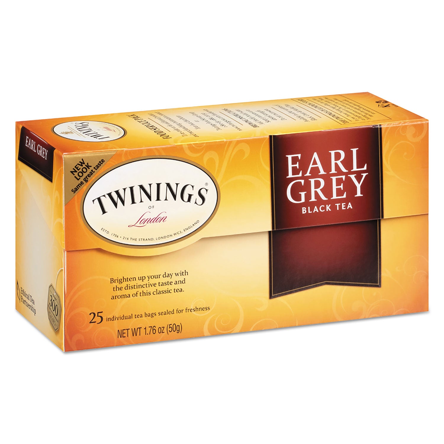 Tea Bags, Earl Grey, 1.76 oz, 25/Box