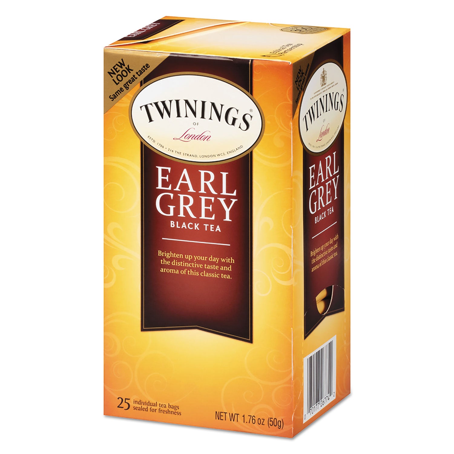 Tea Bags, Earl Grey, 1.76 oz, 25/Box