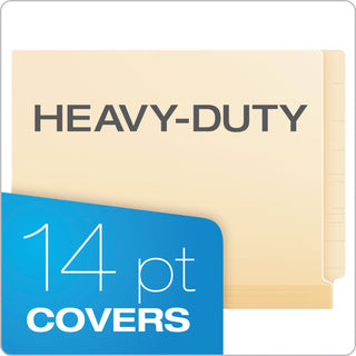 Manila Laminated Spine Shelf File Folders, Straight Tabs, Letter Size, Manila, 50/Box