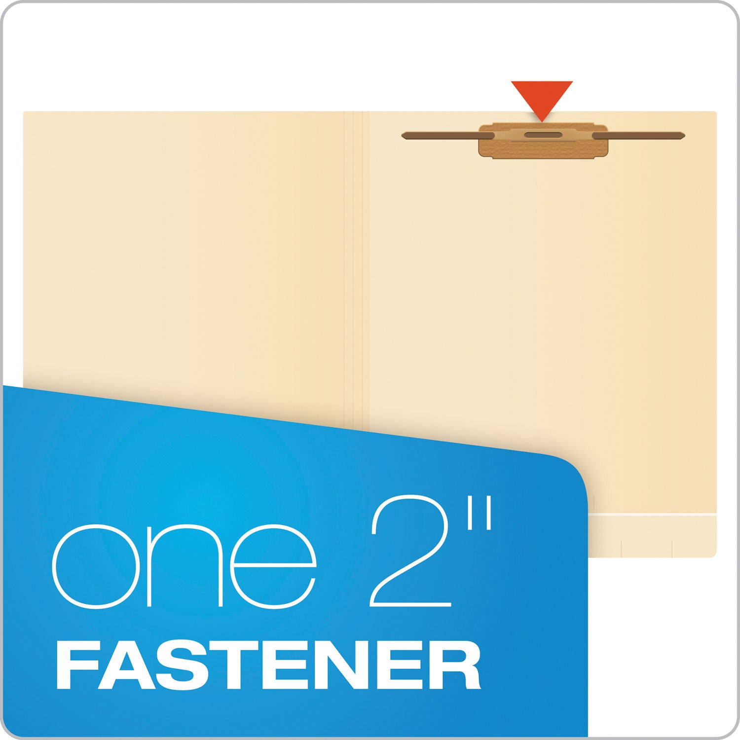 Manila Laminated End Tab Fastener Folders, 11-pt Manila, 0.75" Expansion, 1 Fastener, Letter Size, Manila Exterior, 50/Box - 