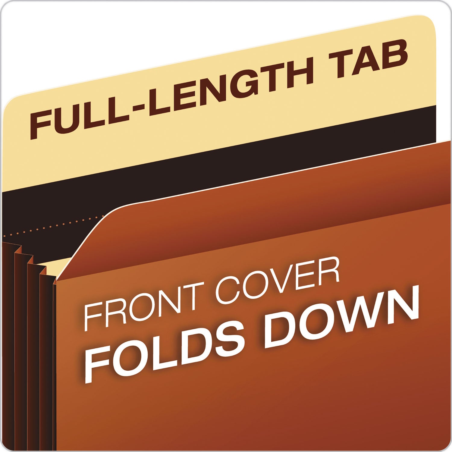 Extra-Wide Heavy-Duty File Pockets, 3.5" Expansion, Letter Size, Redrope, 10/Box