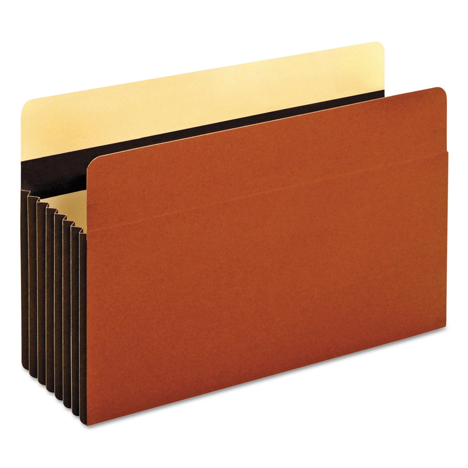 Heavy-Duty File Pockets, 7" Expansion, Legal Size, Redrope, 5/Box - 