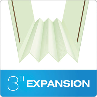 Heavy-Duty Pressboard Folders with Embossed Fasteners, 1/3-Cut Tabs, 3" Expansion, 2 Fasteners, Legal Size, Green, 25/Box