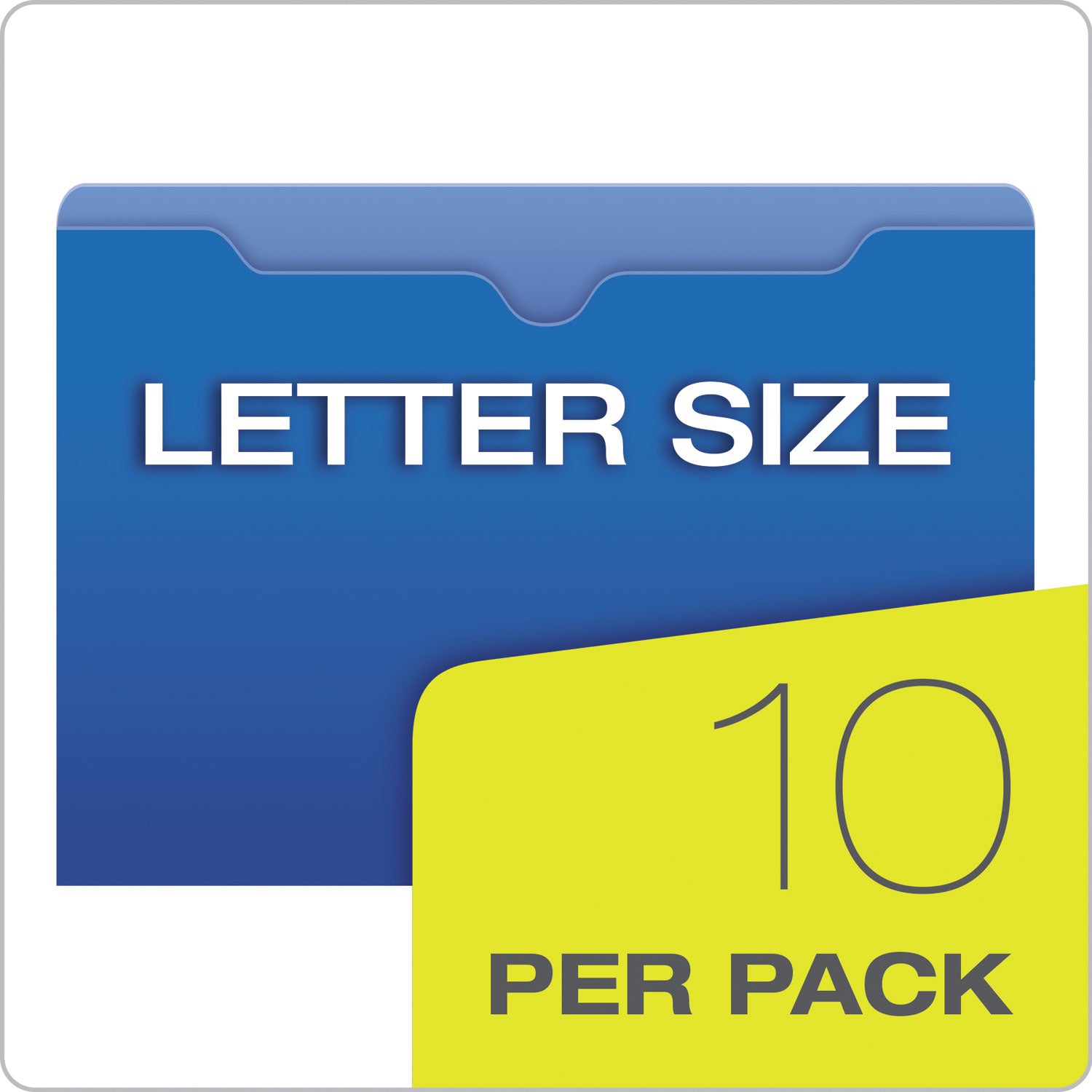 Poly File Jackets, Straight Tab, Letter Size, Assorted Colors, 10/Pack - 