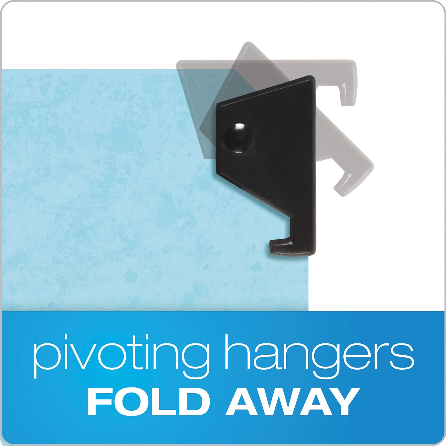 Hanging Classification Folders with Dividers, Legal Size, 2 Dividers, 2/5-Cut Exterior Tabs, Blue - 