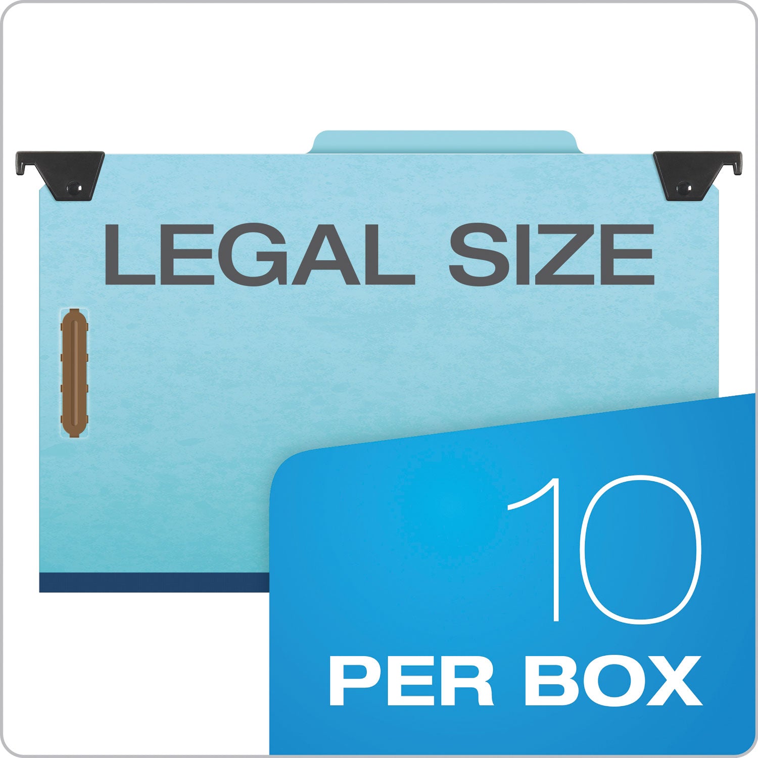 Hanging Classification Folders with Dividers, Legal Size, 2 Dividers, 2/5-Cut Exterior Tabs, Blue - 