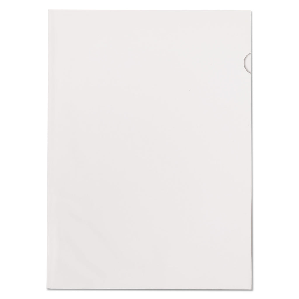 Poly Color Transparent File Jackets, Letter Size, Clear, 50/Box