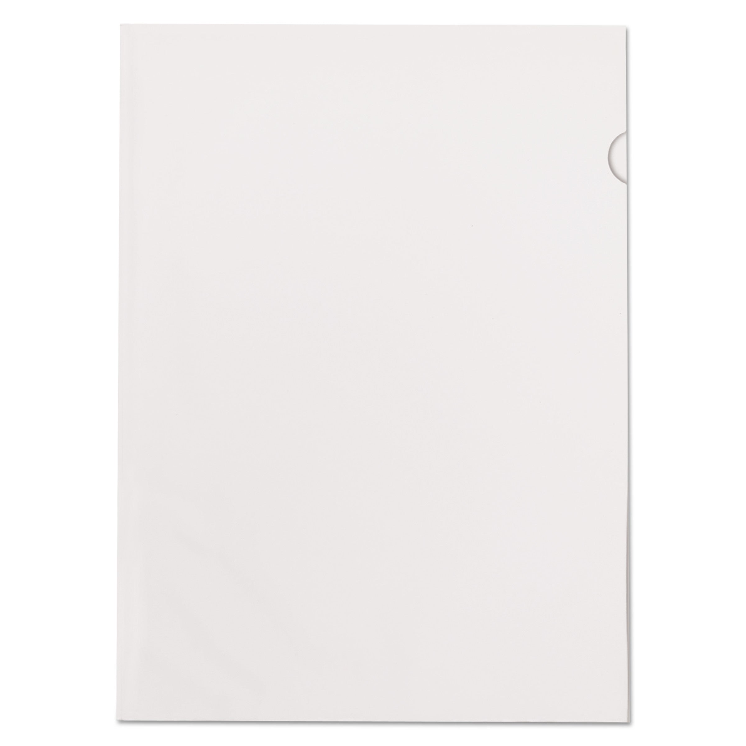 Poly Color Transparent File Jackets, Letter Size, Clear, 50/Box