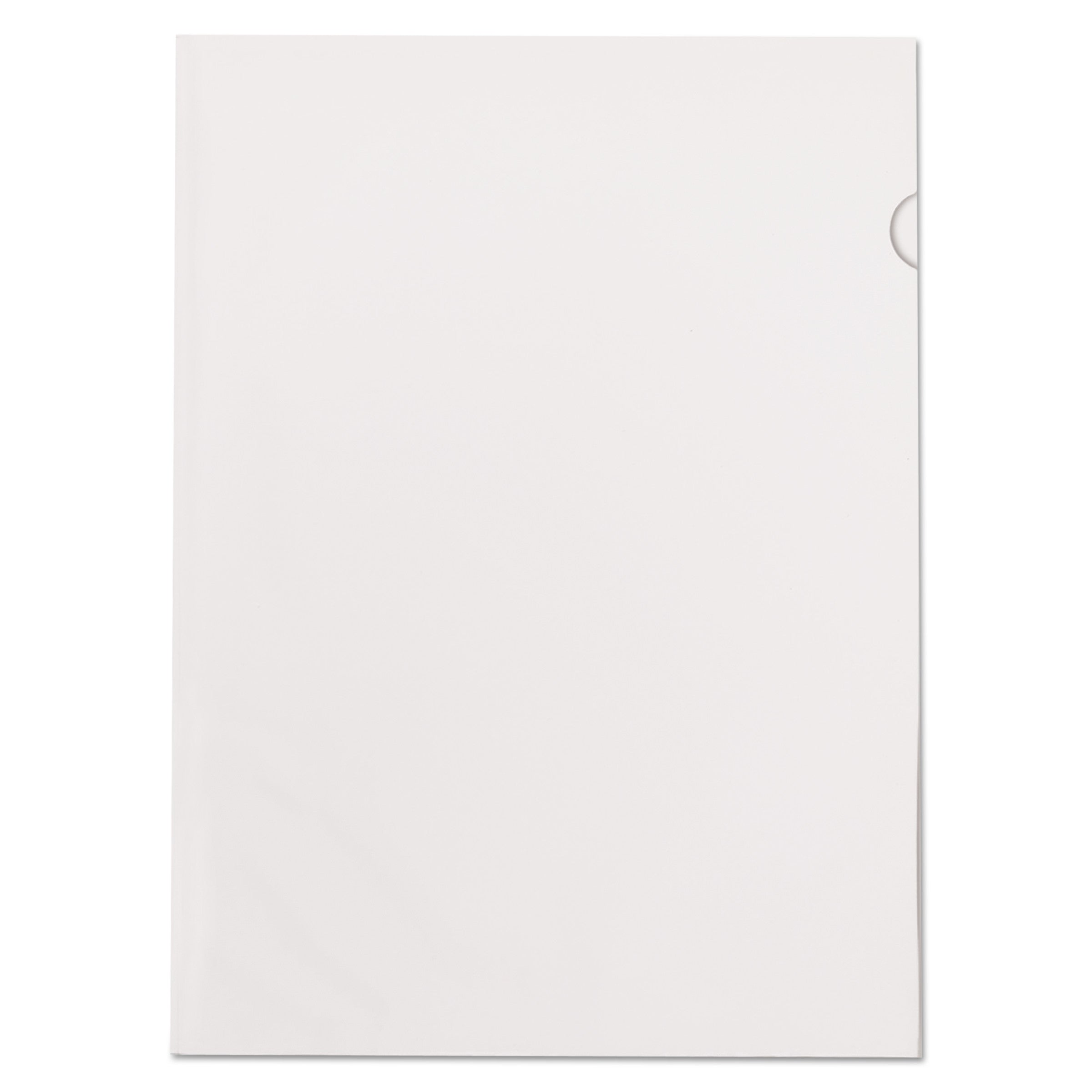 Poly Color Transparent File Jackets, Letter Size, Clear, 50/Box - 
