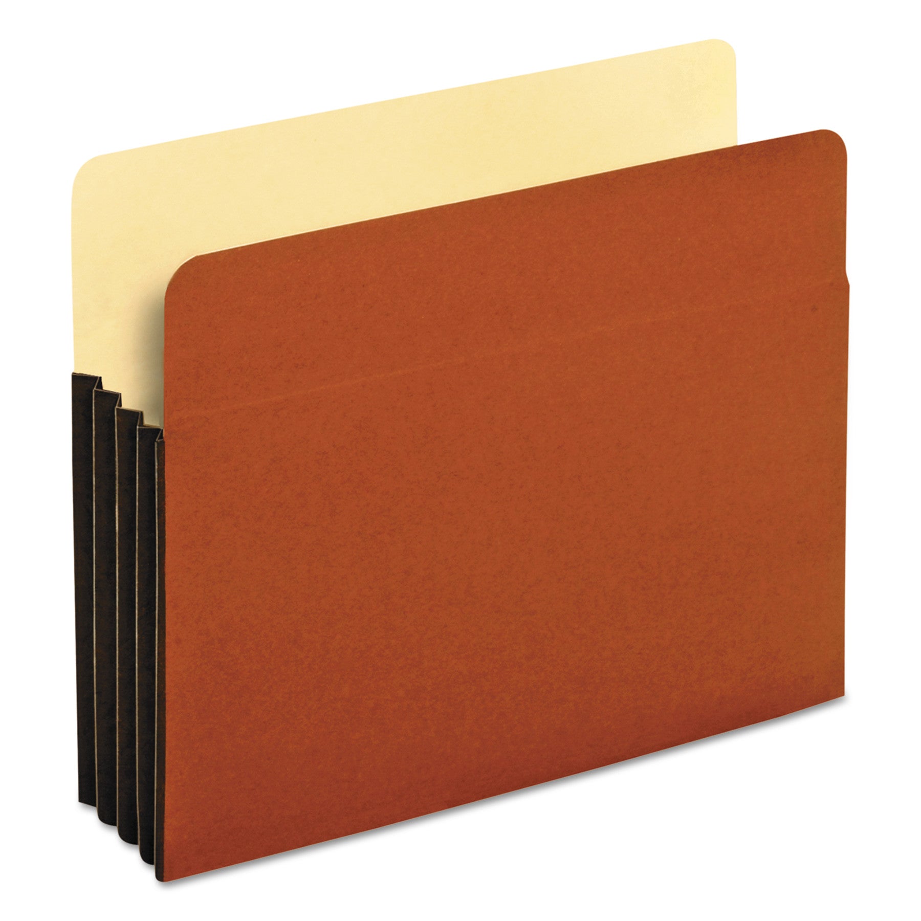 File Pocket with Tyvek, 3.5" Expansion, Letter Size, Redrope, 10/Box - 