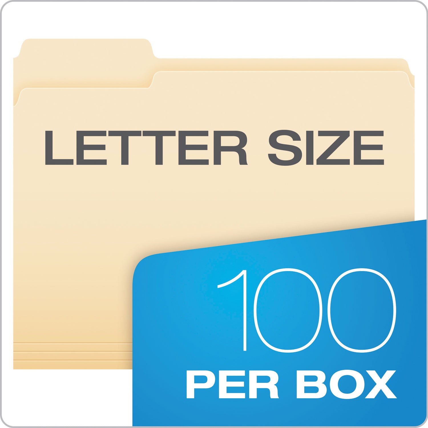 Manila File Folders, 1/3-Cut Tabs: Left Position, Letter Size, 0.75" Expansion, Manila, 100/Box - 