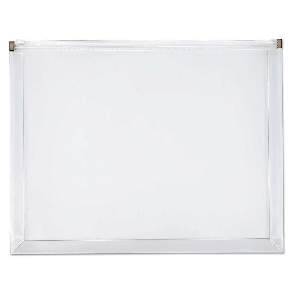 Poly Zip Envelope, Zipper Closure, 10 x 13, Clear, 5/Pack