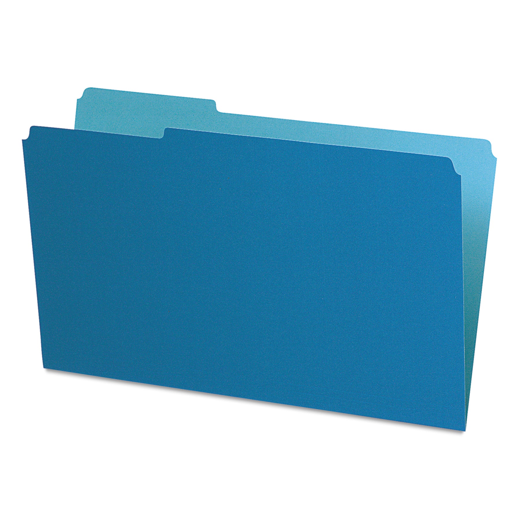 Interior File Folders, 1/3-Cut Tabs: Assorted, Legal Size, Blue, 100/Box - 2