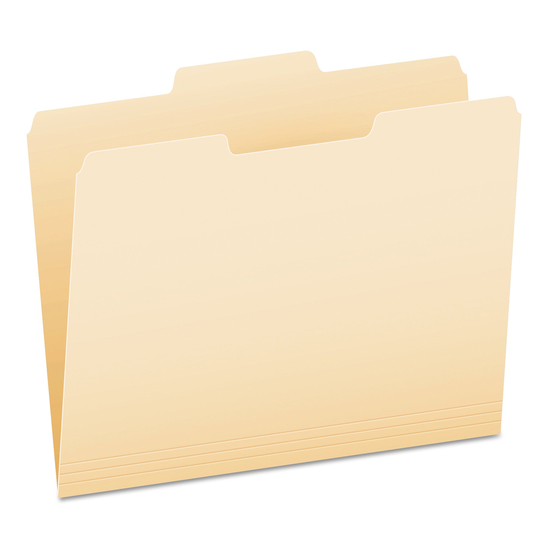 Manila File Folders, 1/3-Cut Tabs: Center Position, Letter Size, 0.75" Expansion, Manila, 100/Box - 