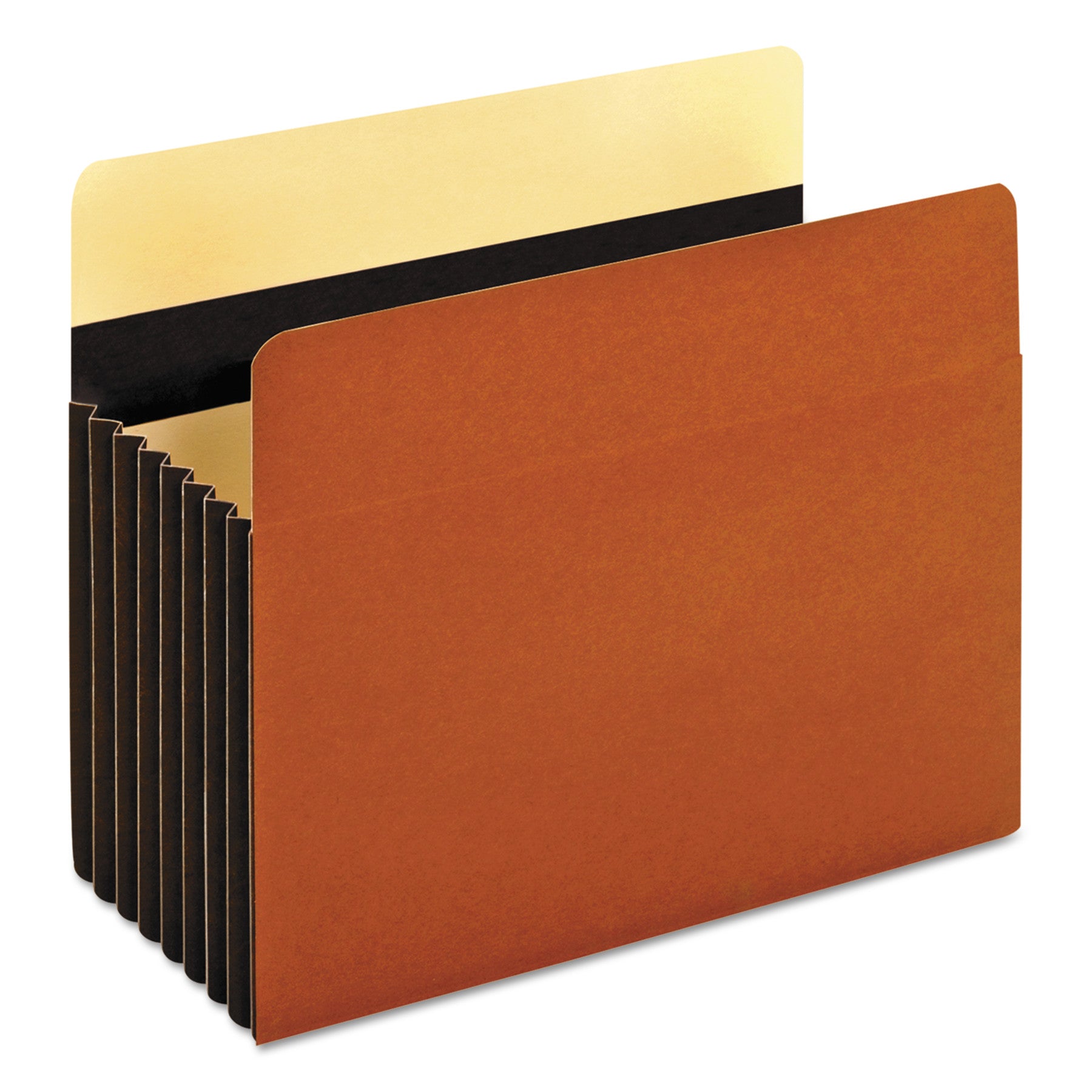 Heavy-Duty File Pockets, 7" Expansion, Letter Size, Redrope, 5/Box - 