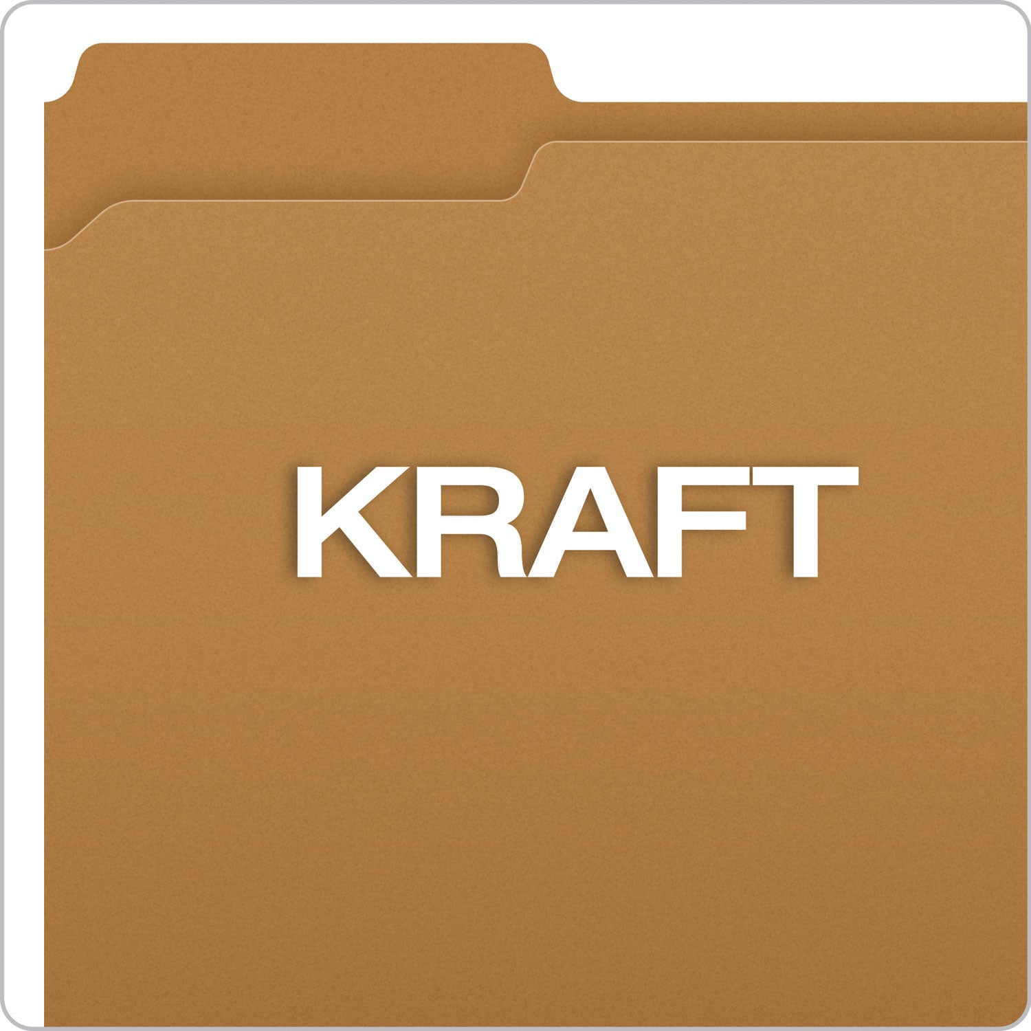 Kraft Fastener Folders, 1/3-Cut Tabs, 1 Fastener, Letter Size, Kraft Exterior, 50/Box - 