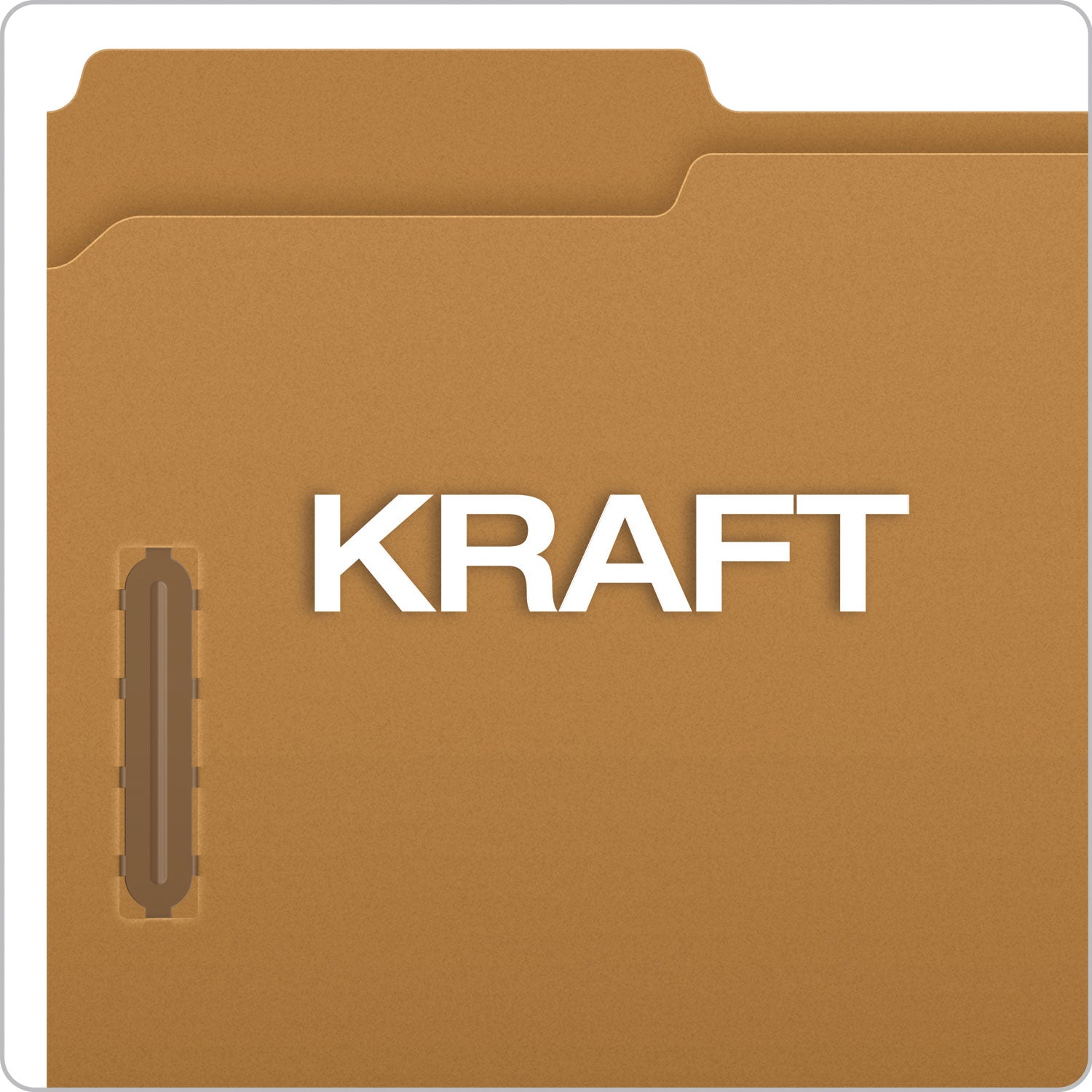 Kraft Fastener Folders, 1/3-Cut Tabs, 2 Fasteners, Letter Size, Kraft Exterior, 50/Box - 