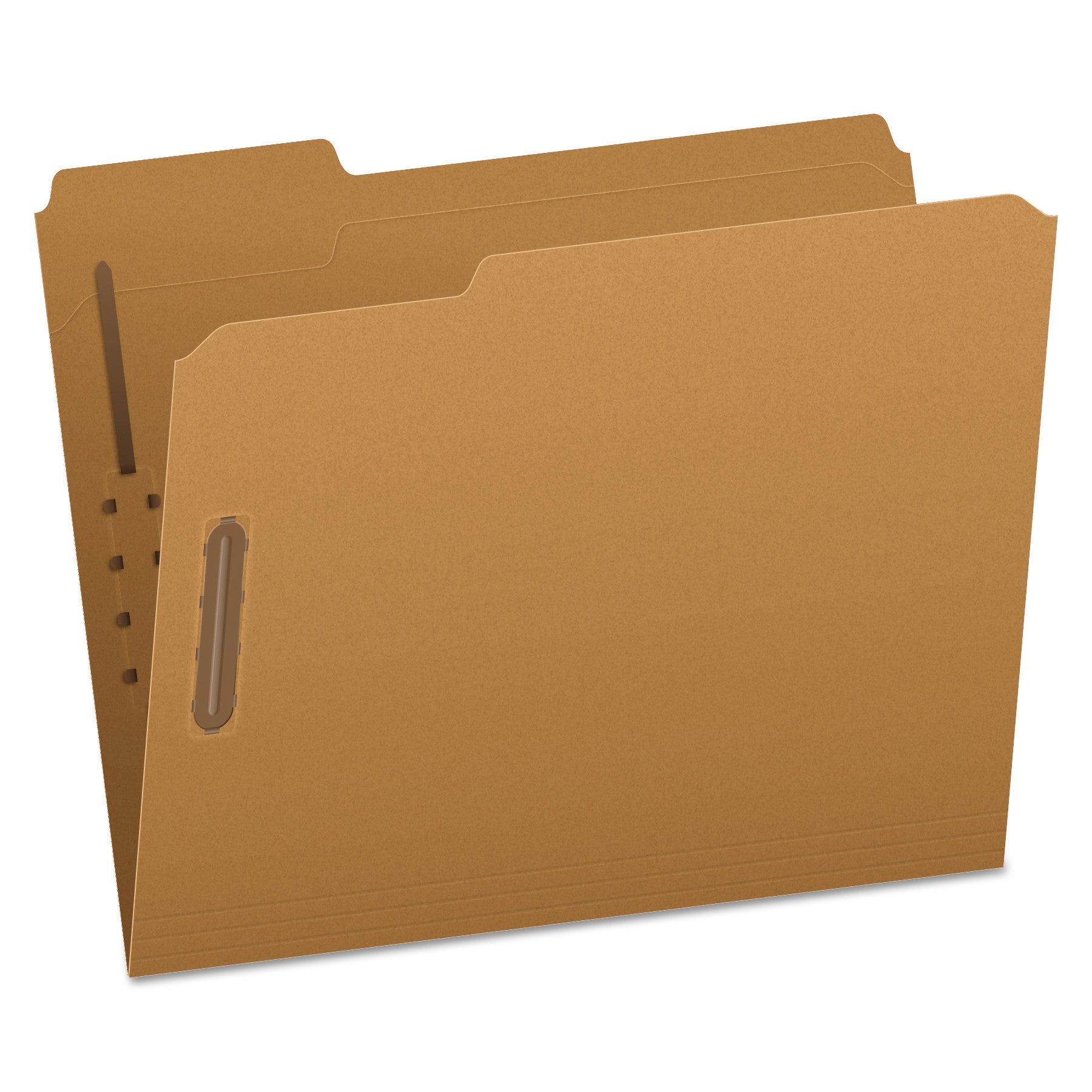 Kraft Fastener Folders, 1/3-Cut Tabs, 2 Fasteners, Letter Size, Kraft Exterior, 50/Box - 