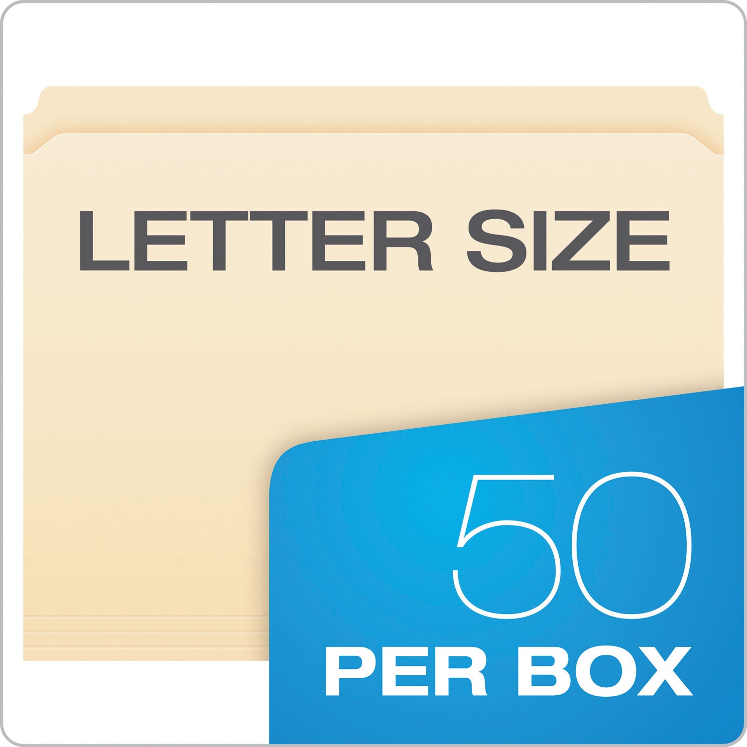 Manila Fastener Folders, Straight Tabs, 1 Fastener, Letter Size, Manila Exterior, 50/Box - 