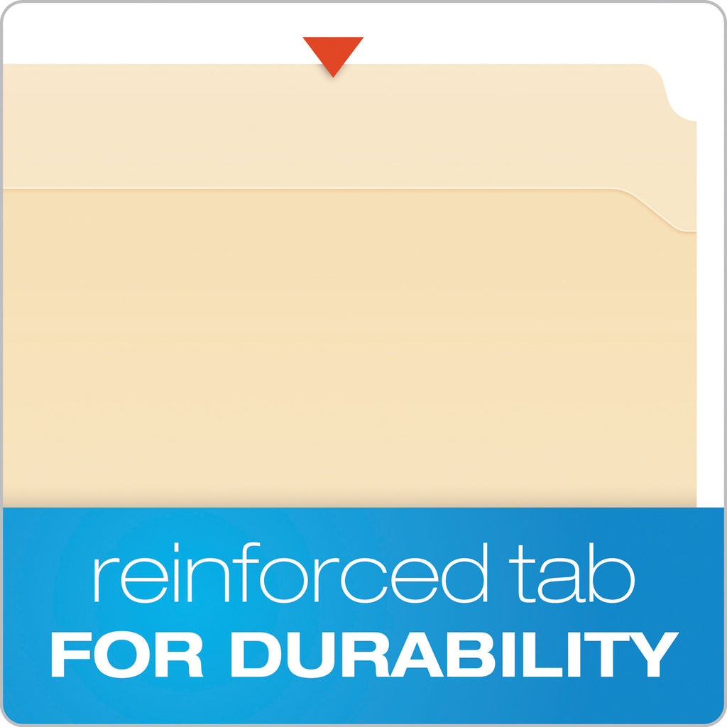 Manila Fastener Folders, Straight Tabs, 1 Fastener, Letter Size, Manila Exterior, 50/Box - 