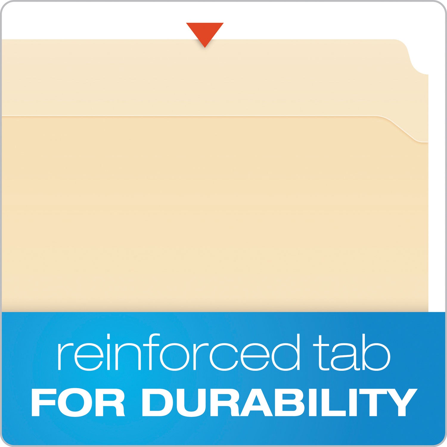 Manila Fastener Folders, Straight Tabs, 1 Fastener, Letter Size, Manila Exterior, 50/Box - 