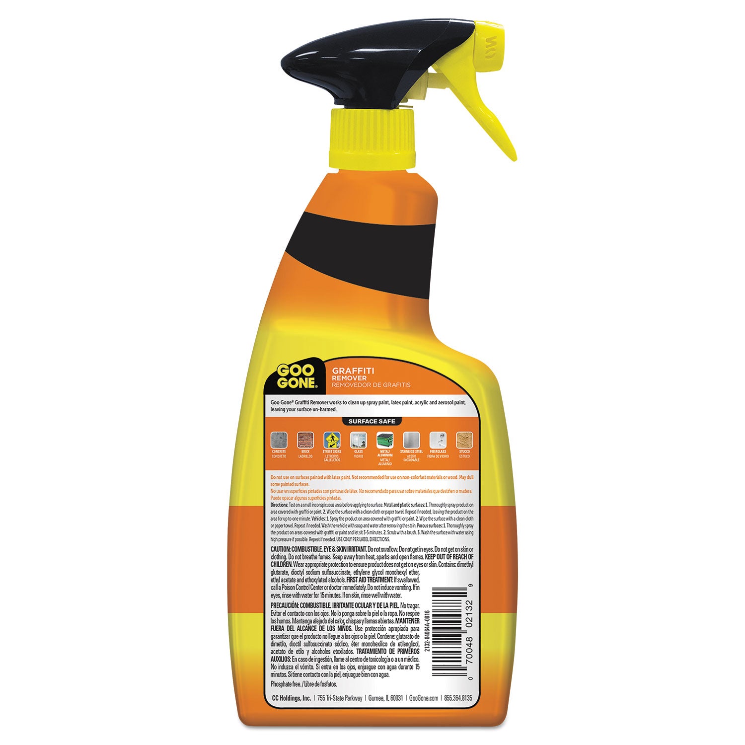 Graffiti Remover, 24 oz Spray Bottle, 4/Carton
