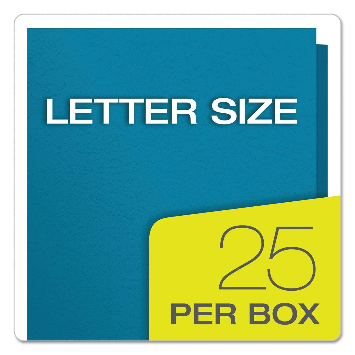 Twin-Pocket Folders with 3 Fasteners, 0.5" Capacity, 11 x 8.5, Light Blue, 25/Box - 