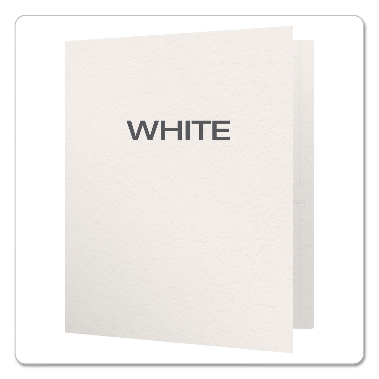 Twin-Pocket Folders with 3 Fasteners, 0.5" Capacity, 11 x 8.5, White, 25/Box