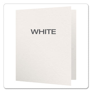 Twin-Pocket Folders with 3 Fasteners, 0.5" Capacity, 11 x 8.5, White, 25/Box