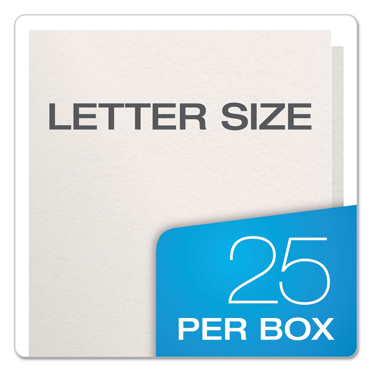 Twin-Pocket Folders with 3 Fasteners, 0.5" Capacity, 11 x 8.5, White, 25/Box