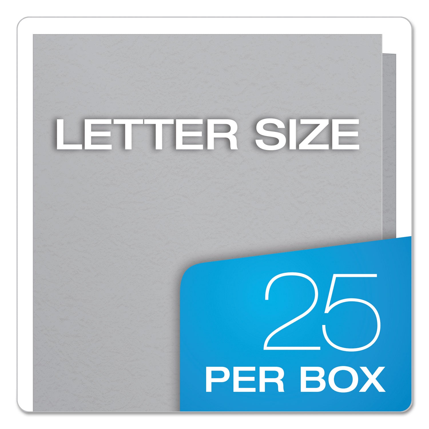 Twin-Pocket Folders with 3 Fasteners, 0.5" Capacity, 11 x 8.5, Gray, 25/Box - 