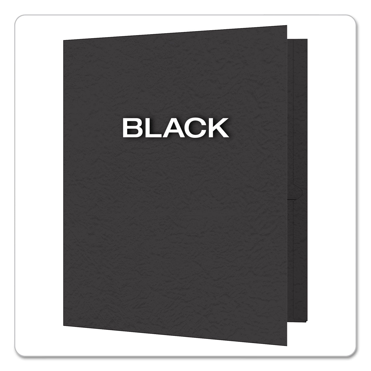 Twin-Pocket Folders with 3 Fasteners, 0.5" Capacity, 11 x 8.5, Black 25/Box - 