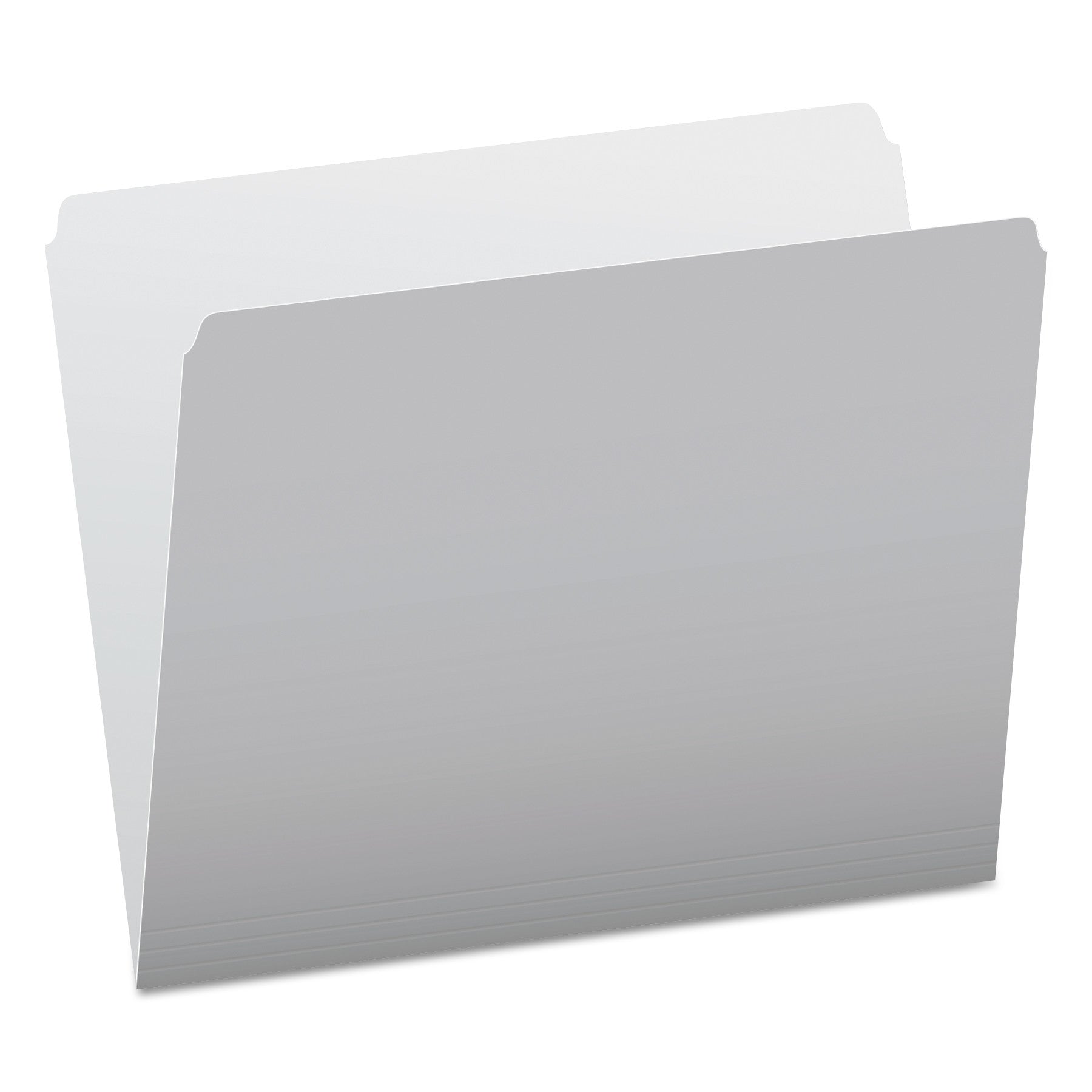 Colored File Folders, Straight Tabs, Letter Size, Gray/Light Gray, 100/Box - 