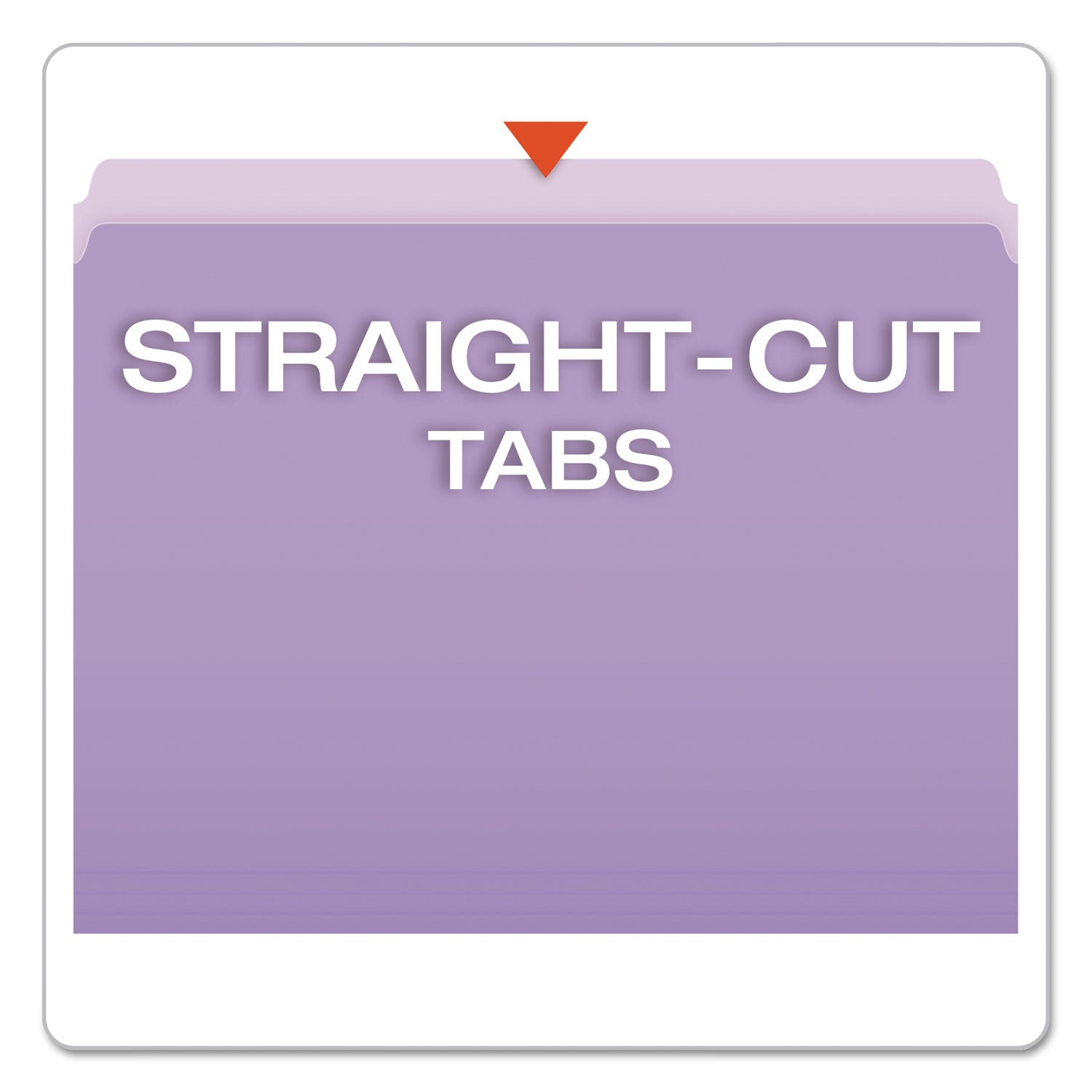 Colored File Folders, Straight Tabs, Letter Size, Lavender/Light Lavender, 100/Box - 