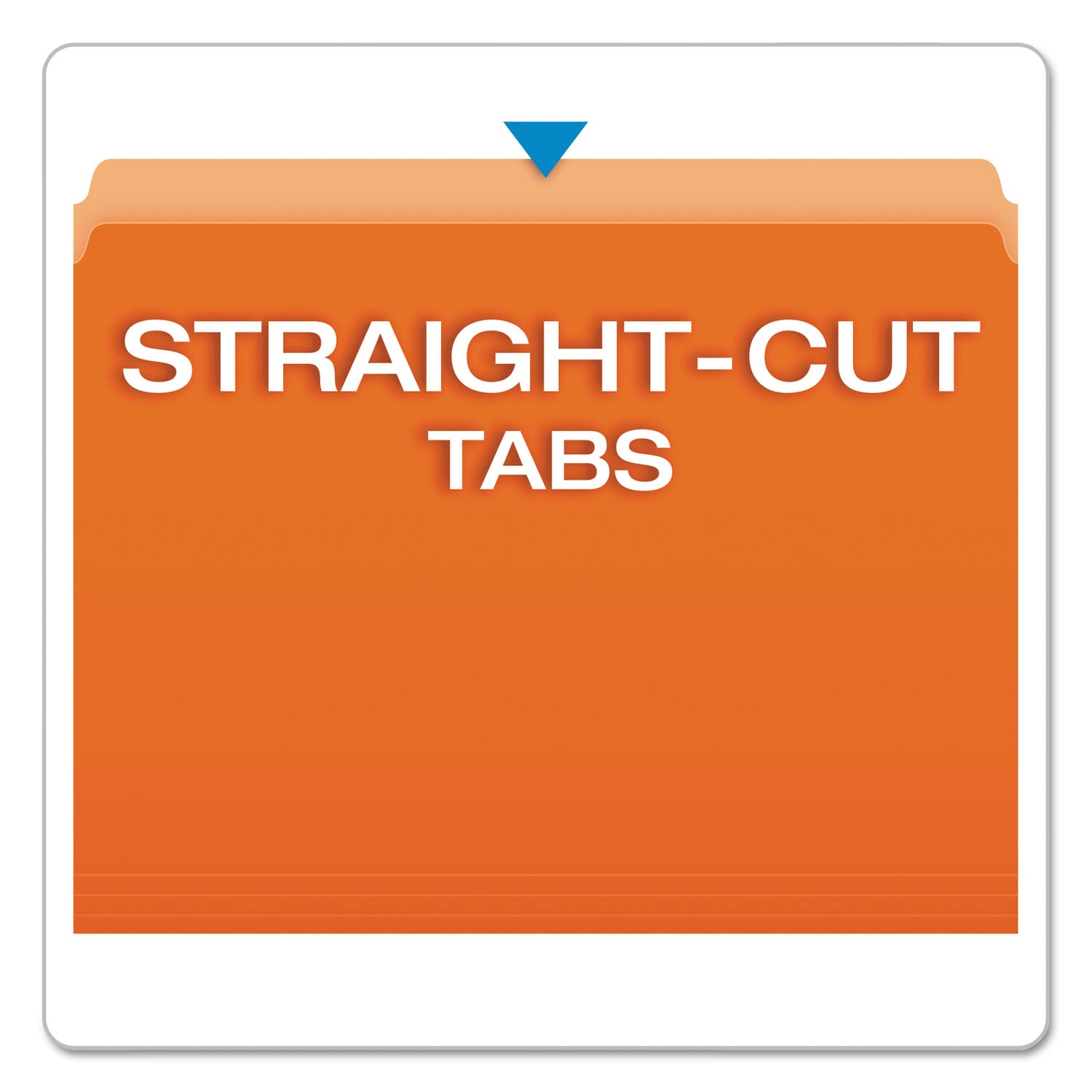 Colored File Folders, Straight Tabs, Letter Size, Orange/Light Orange, 100/Box - 