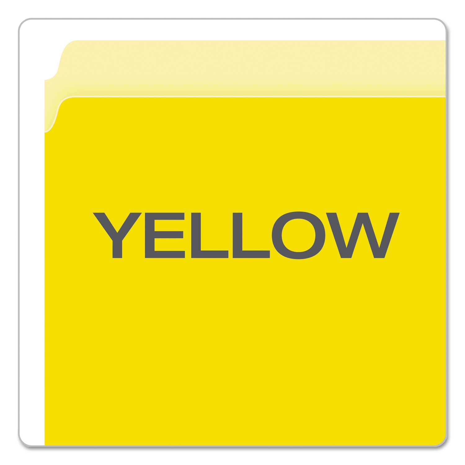 Colored File Folders, Straight Tabs, Letter Size, Yellow/Light Yellow, 100/Box - 