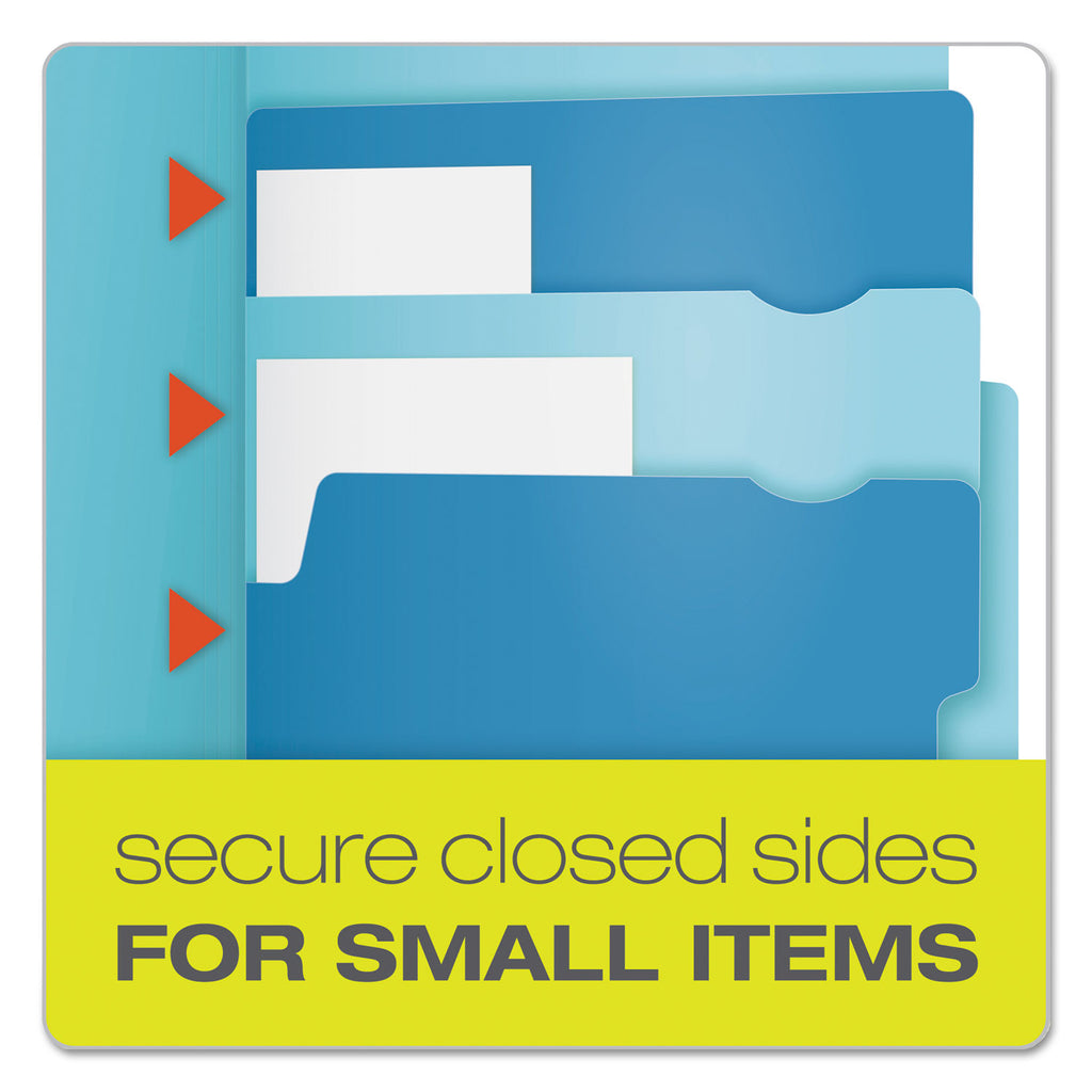 Divide It Up File Folder, 1/2-Cut Tabs: Assorted, Letter Size, 0.75" Expansion, Assorted Colors, 12/Pack