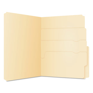 Divide It Up File Folder, 1/2-Cut Tabs: Assorted, Letter Size, 0.75" Expansion, Manila, 24/Pack