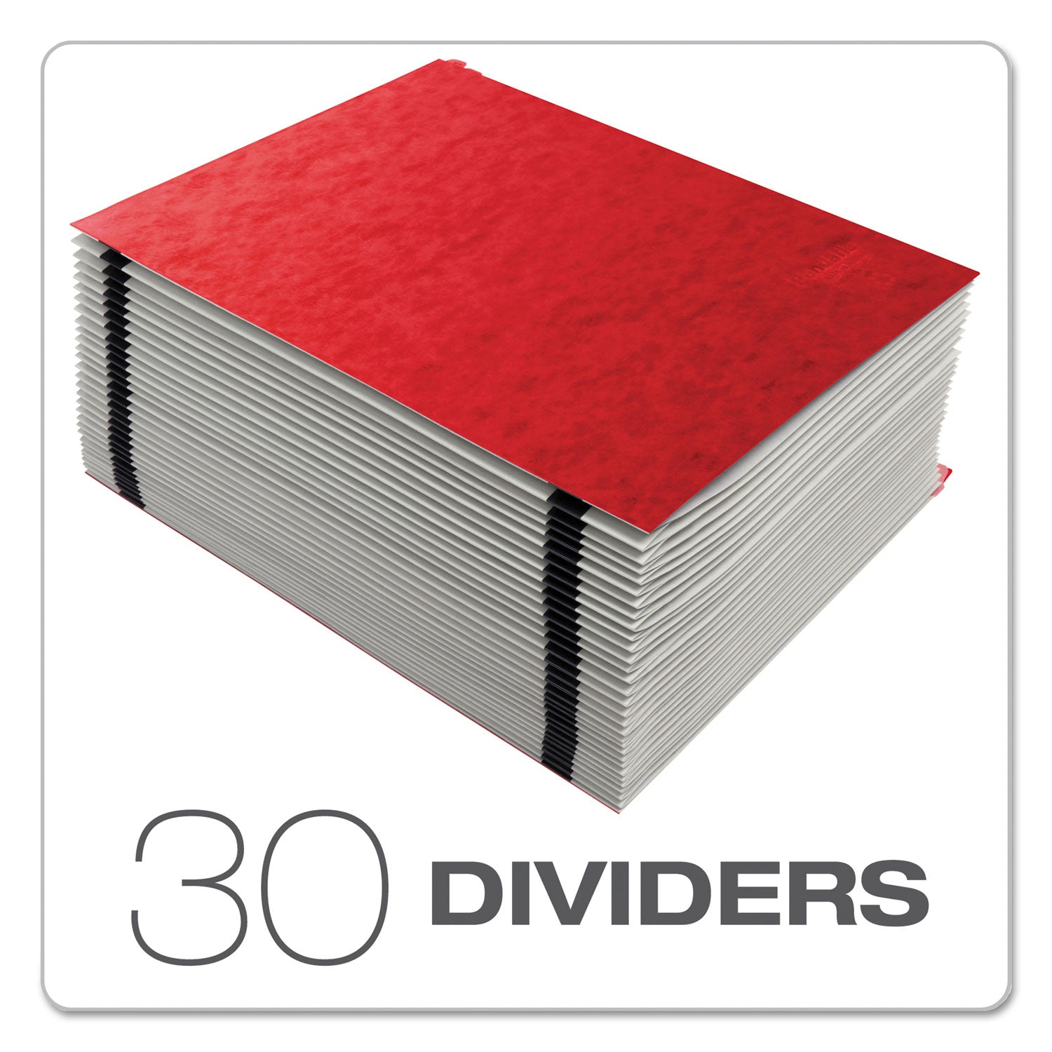 Expanding Desk File, 31 Dividers, Date Index, Letter Size, Red Cover - 