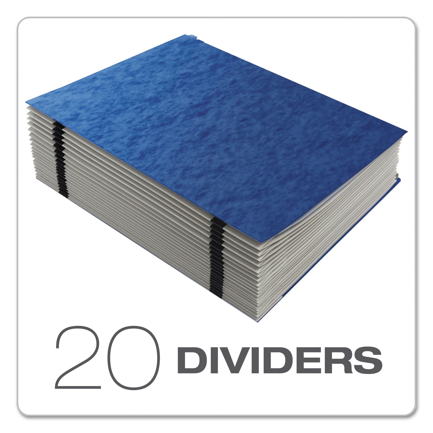 Expanding Desk File, 23 Dividers, Alpha Index, Letter Size, Blue Cover - 
