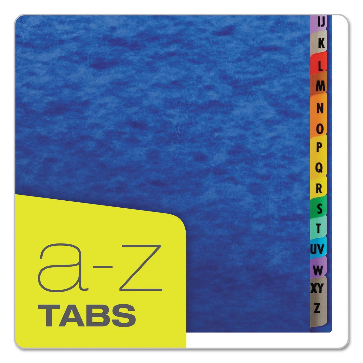 Expanding Desk File, 23 Dividers, Alpha Index, Letter Size, Blue Cover - 