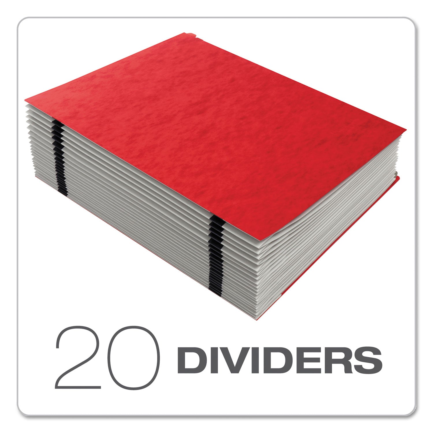 Expanding Desk File, 23 Dividers, Alpha Index, Letter Size, Red Cover - 