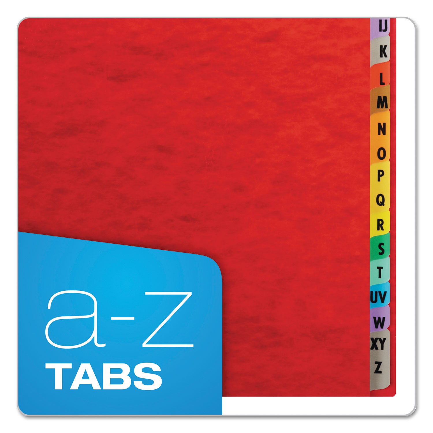 Expanding Desk File, 23 Dividers, Alpha Index, Letter Size, Red Cover - 