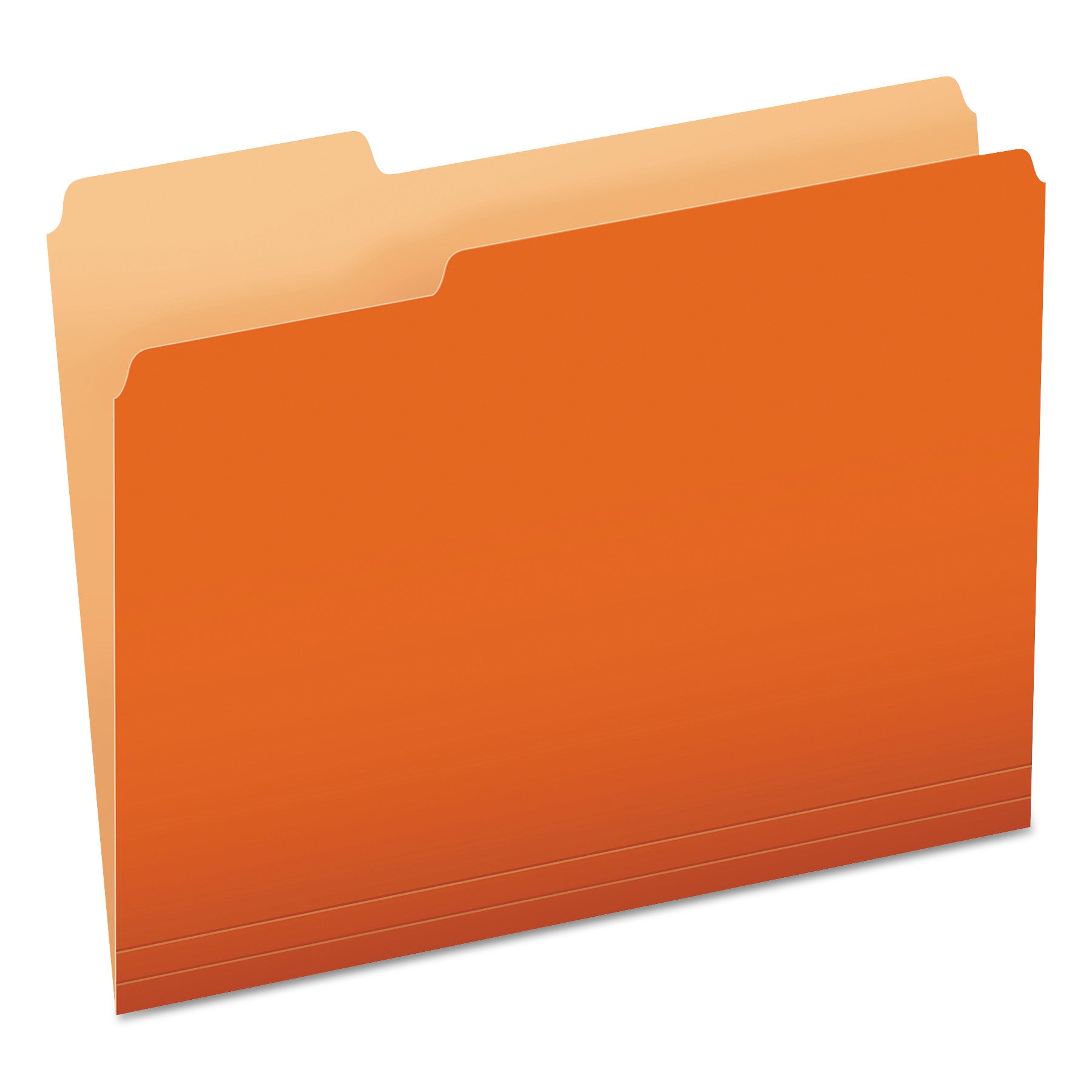 Colored File Folders, 1/3-Cut Tabs: Assorted, Letter Size, Orange/Light Orange, 100/Box - 