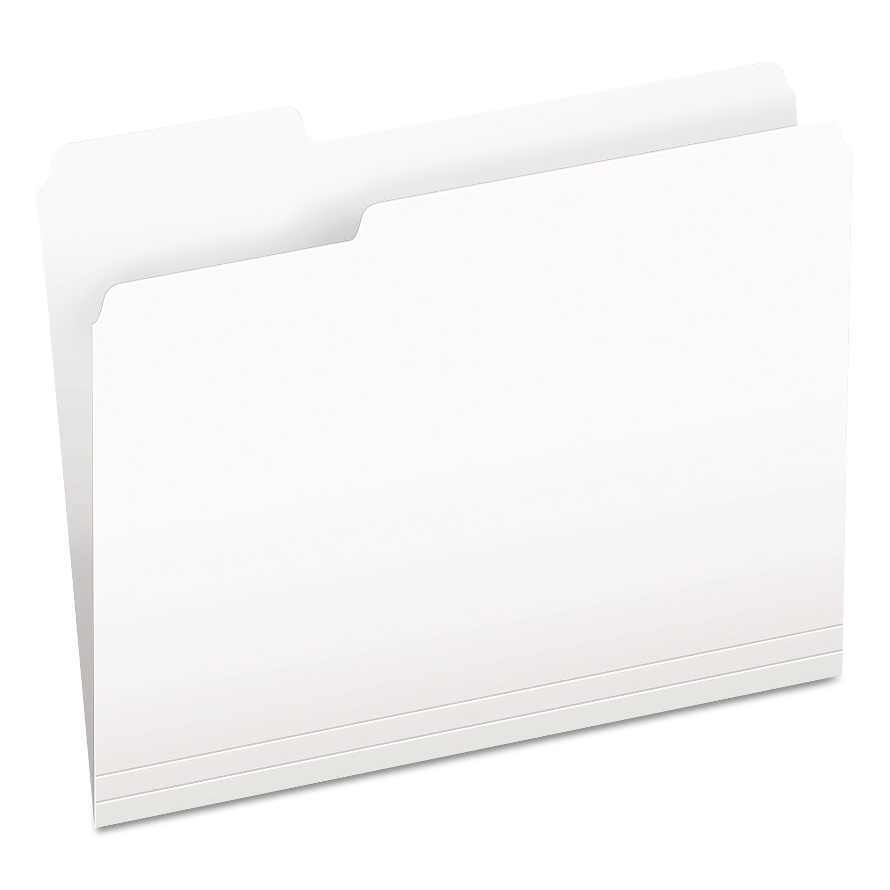 Colored File Folders, 1/3-Cut Tabs: Assorted, Letter Size, White, 100/Box - 