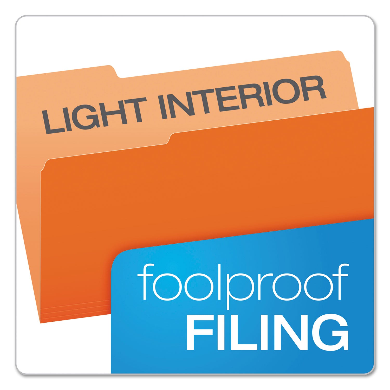 Colored File Folders, 1/3-Cut Tabs: Assorted, Legal Size, Orange/Light Orange, 100/Box