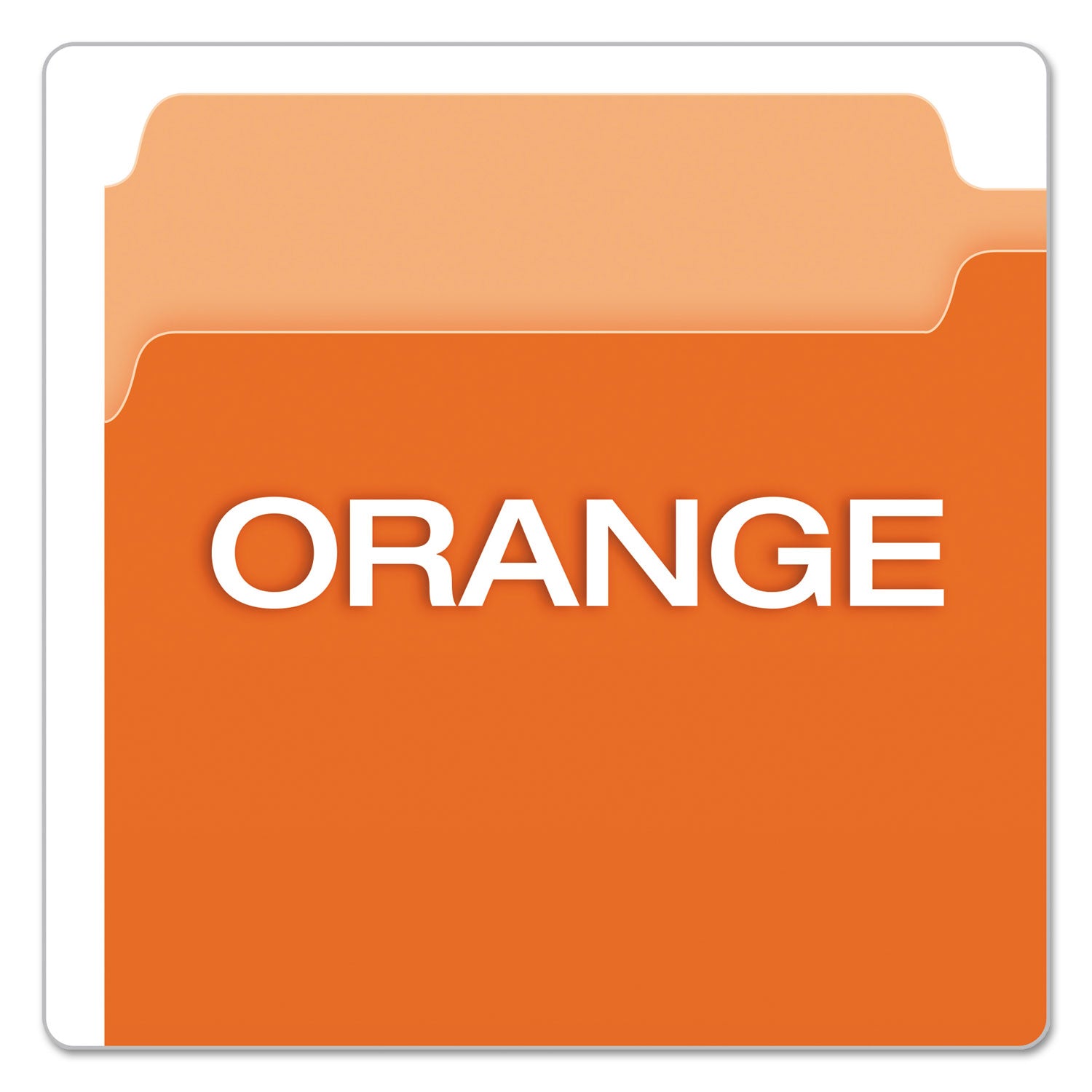 Colored File Folders, 1/3-Cut Tabs: Assorted, Legal Size, Orange/Light Orange, 100/Box - 