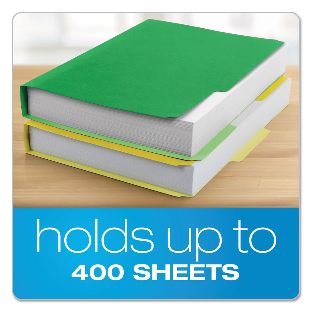 Double Stuff File Folders, 1/3-Cut Tabs: Assorted, Letter Size, Assorted Colors, 50/Pack