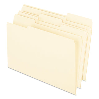 Earthwise by Pendaflex 100% Recycled Manila File Folder, 1/3-Cut Tabs: Assorted, Legal Size, 0.75" Expansion, Manila, 100/Box